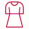 Wired outline dress hover pinch